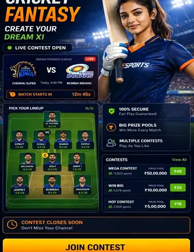 Vegas11biz (vegas11 biz) fantasy cricket & matchday visual 3